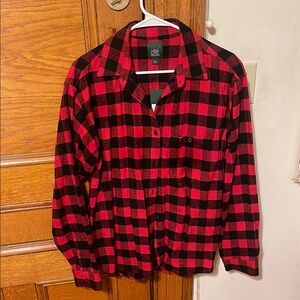 Women’s Medium Red and Black Wild Fable Button Up Shirt
